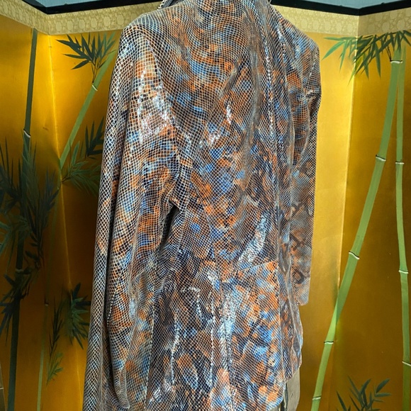 Women’s leather jacket snakeskin M - Picture 2 of 4